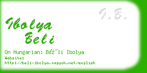 ibolya beli business card